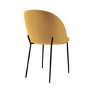 Chaise Karl en velours jaune moutarde (lot de 2)