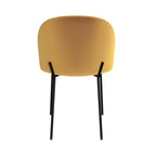 Karl - Lot De 2 Chaises En Velours Jaune Moutarde