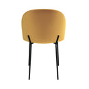 Chaise Karl en velours jaune moutarde (lot de 2)