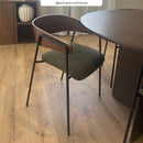 Chaise Esmée en velours vert kaki (lot de 2)
