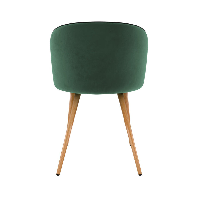 Chaise Chiara en velours vert (lot de 2)