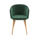 Chaise Chiara en velours vert (lot de 2)