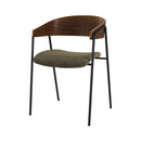 Chaise Esmée en velours vert kaki (lot de 2)