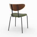 Chaise Jade en velours côtelé vert kaki (lot de 2)