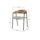 Chaise Esmée en tissu bouclé blanc (lot de 2)