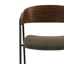 Chaise Esmée en velours vert kaki (lot de 2)