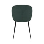 Groom - Lot De 2 Chaises Vertes En Tissu Bouclette Et Pieds En Métal
