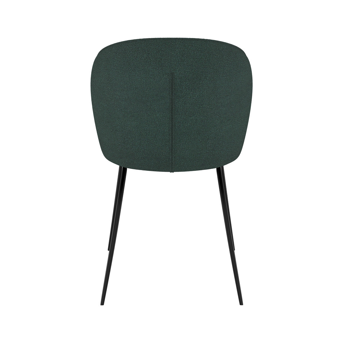 Groom - Lot De 2 Chaises Vertes En Tissu Bouclette Et Pieds En Métal