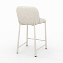 Lot de 2 chaises Bento pour ilot central 65,5 cm en tissu texturé écru chiné