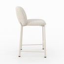 Lot de 2 chaises Bento pour ilot central 65,5 cm en tissu texturé écru chiné