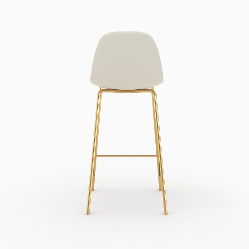 Chaise pour îlot central Henrik en cuir synthétique blanc 65 cm (lot de 2)
