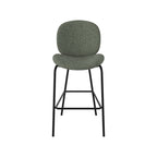 Iris - Lot De 2 Chaises Pour Îlot Central En Tissu Bouclé Vert