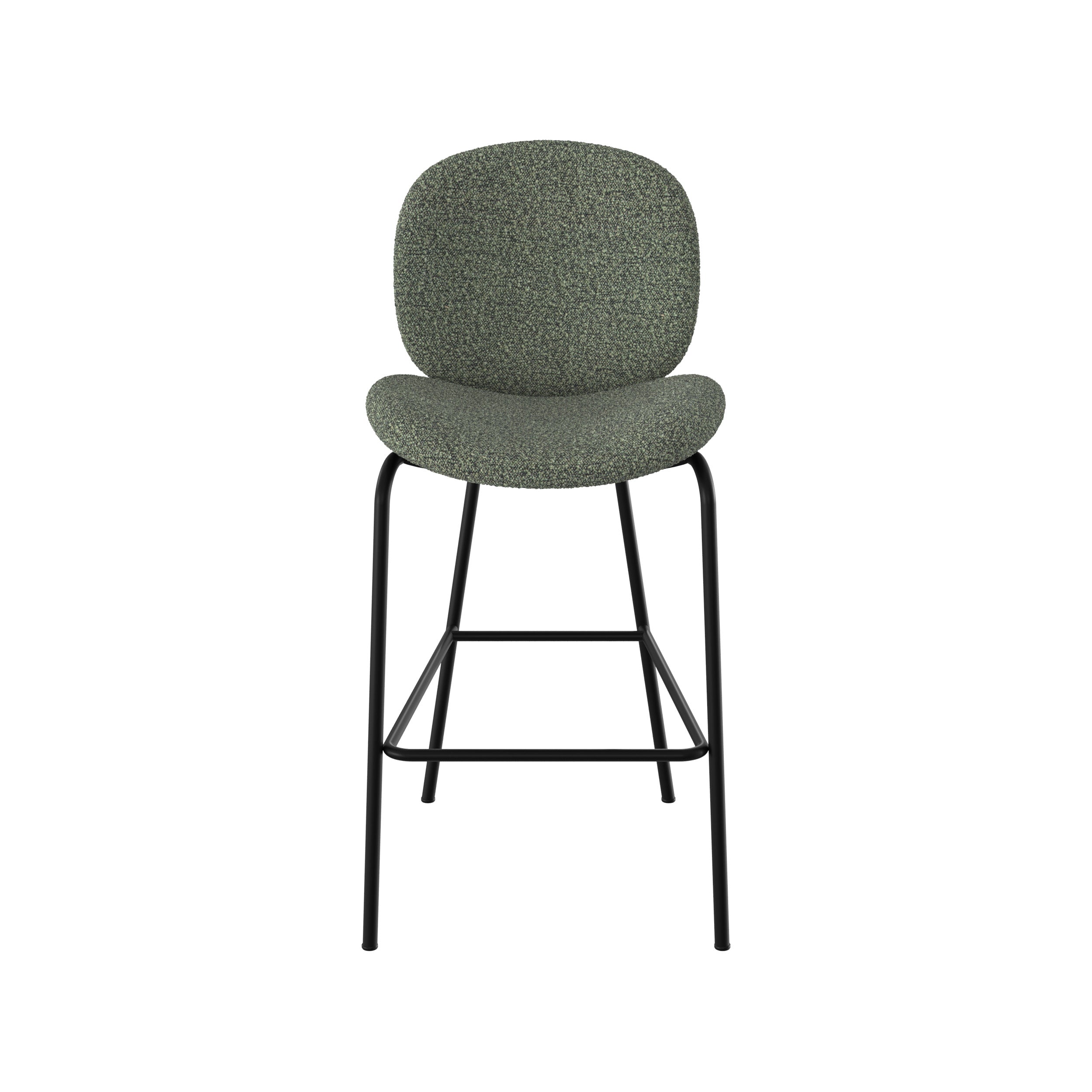 Iris - Lot De 2 Chaises Pour Îlot Central En Tissu Bouclé Vert