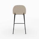 Chaise pour îlot central 66 cm Karl en tissu bouclé beige (lot de 2)