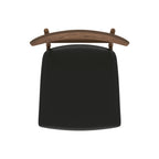 Lana - Conjunto de 2 Sillas de piel sintética negra y madera oscura