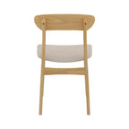Lana - Set of 2 Chairs in Beige Fabric and Light Wood