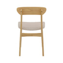 Chaise Lana en tissu beige et bois clair (lot de 2)