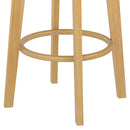 Tabouret de bar Vahina beige et bois clair 66 cm (lot de 2)