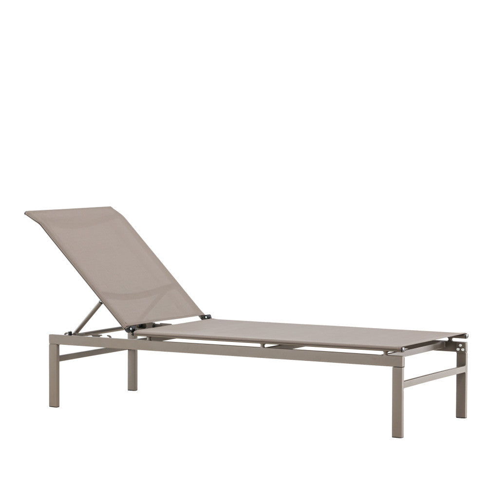 Massimo - Tumbona reclinable - Aluminio - Beige