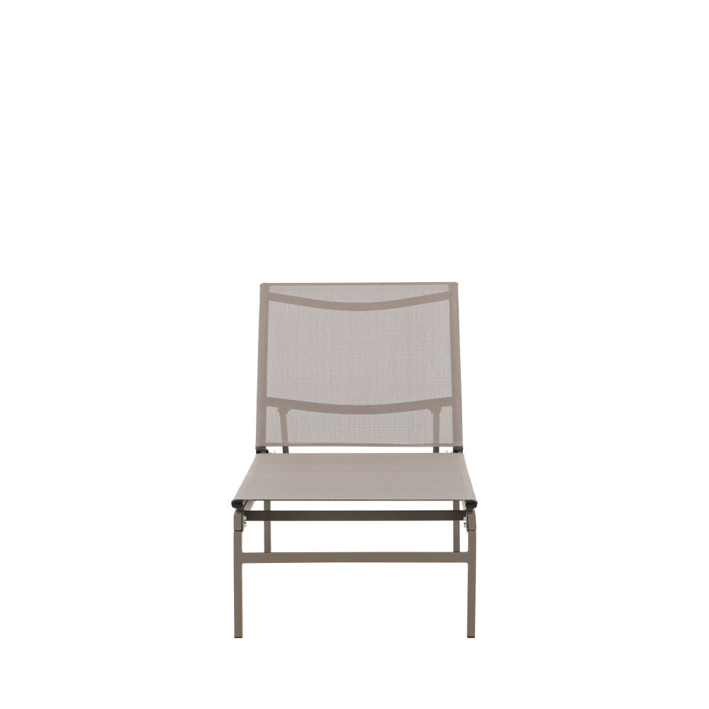 Massimo - Tumbona reclinable - Aluminio - Beige