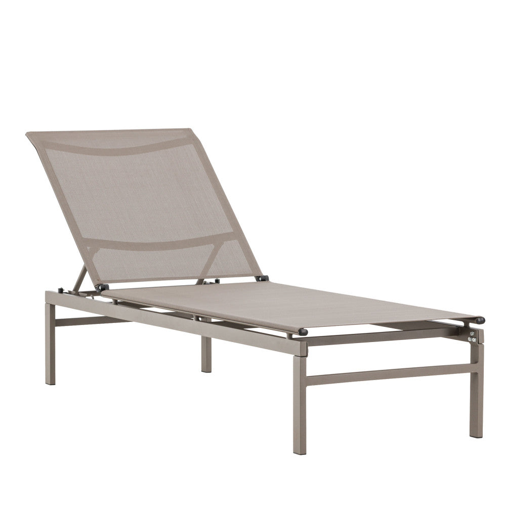 Massimo - Tumbona reclinable - Aluminio - Beige