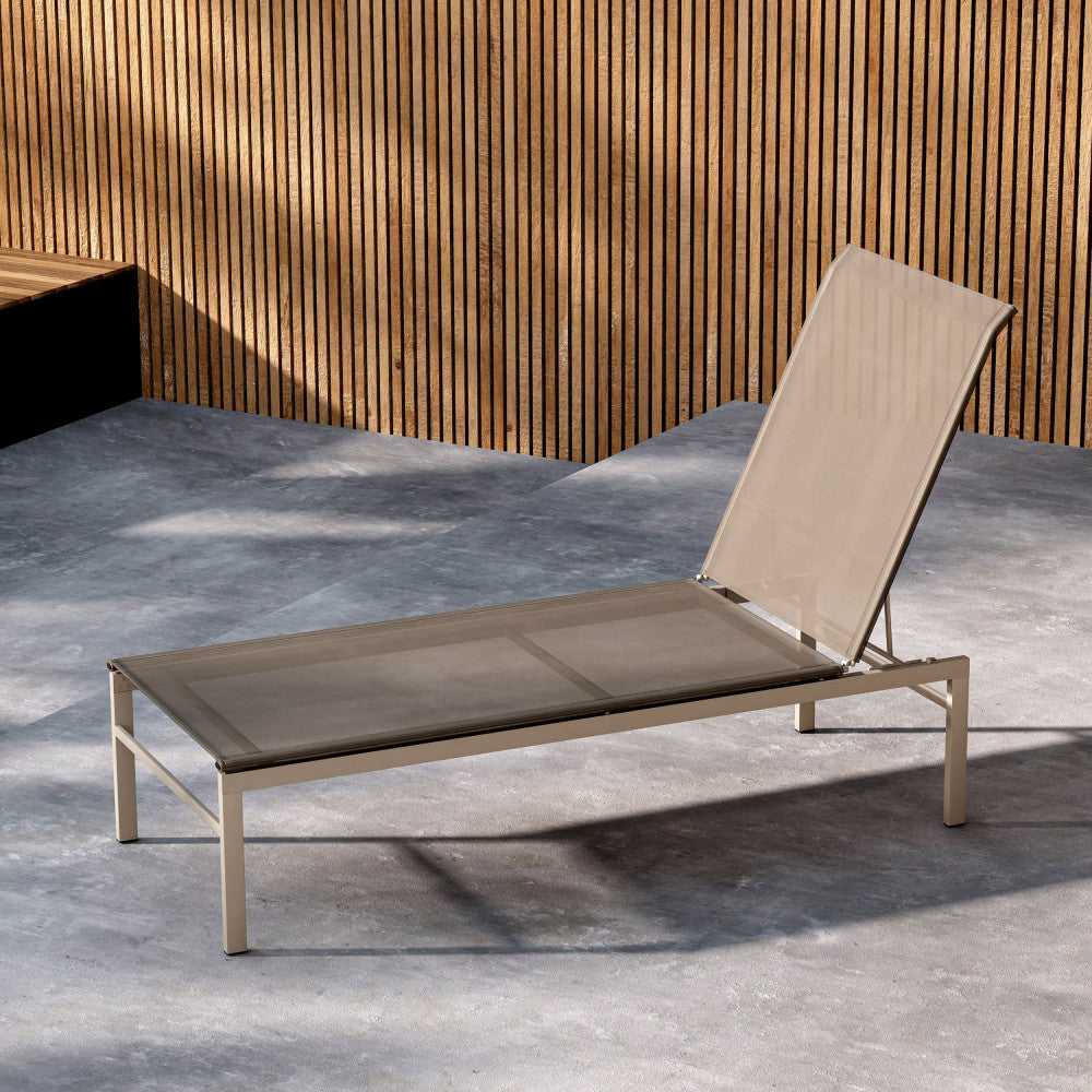 Massimo - Tumbona reclinable - Aluminio - Beige