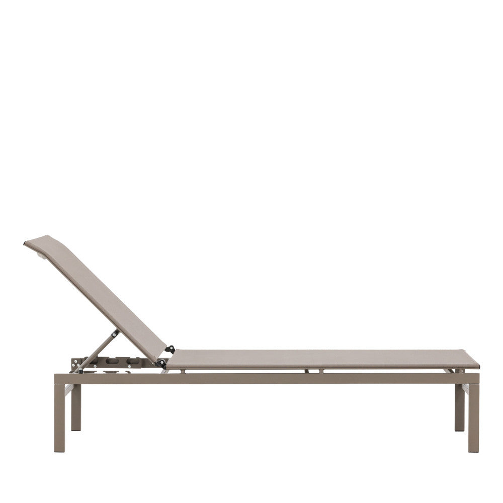 Massimo - Tumbona reclinable - Aluminio - Beige