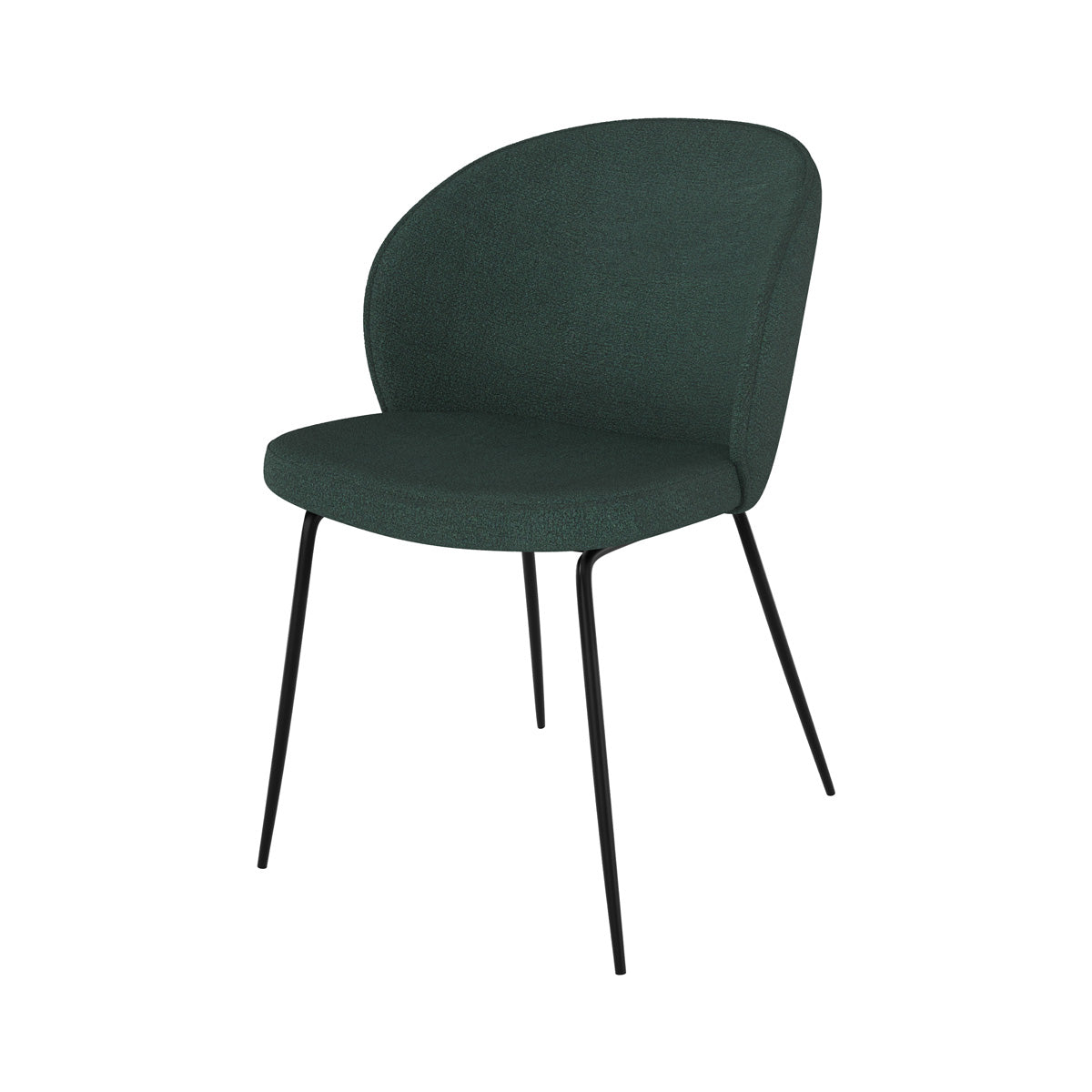 Groom - Lot De 2 Chaises Vertes En Tissu Bouclette Et Pieds En Métal