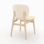 Paulette - Set of 2 Chairs in Beige Bouclé Fabric