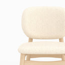 Lot de 2 chaises Paulette en tissu bouclé beige