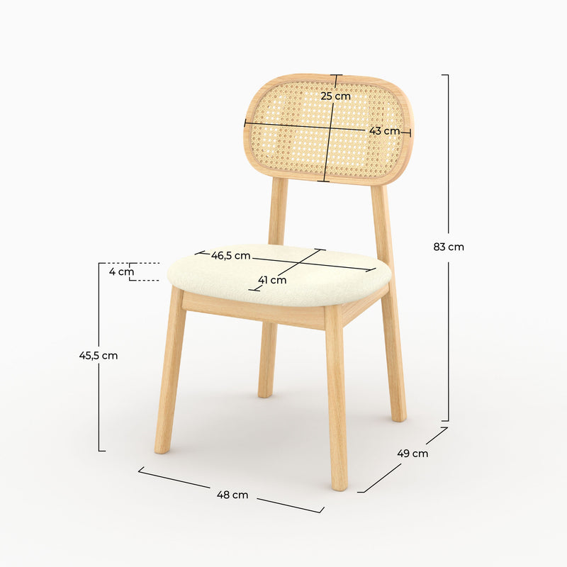Set of 2 Maria Chairs - Beige