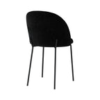 Karl - Lot De 2 Chaises En Tissu Bouclette Noir