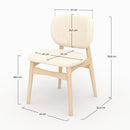 Lot de 2 chaises Paulette en tissu bouclé beige