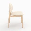 Lot de 2 chaises Paulette en tissu bouclé beige