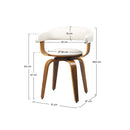Chaise blanche Harold avec accoudoirs
