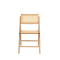 Paula - Chaise Pliante - Cannage Et Bois - Bois Clair