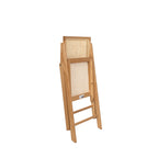 Paula - Chaise Pliante - Cannage Et Bois - Bois Clair