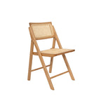 Paula - Chaise Pliante - Cannage Et Bois - Bois Clair