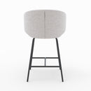 Chaise pour îlot central Cécilia en tissu gris clair 68 cm (lot de 2)