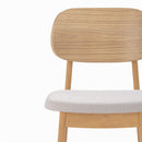 Chaise pour îlot central Charlize 66 cm en bois clair et tissu beige (lot de 2)