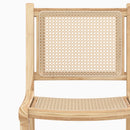 Chaise pour îlot central Kyla en teck et rotin 66,5 cm (lot de 2)
