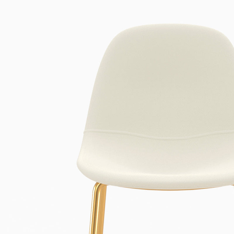 Chaise pour îlot central Henrik en cuir synthétique blanc 65 cm (lot de 2)