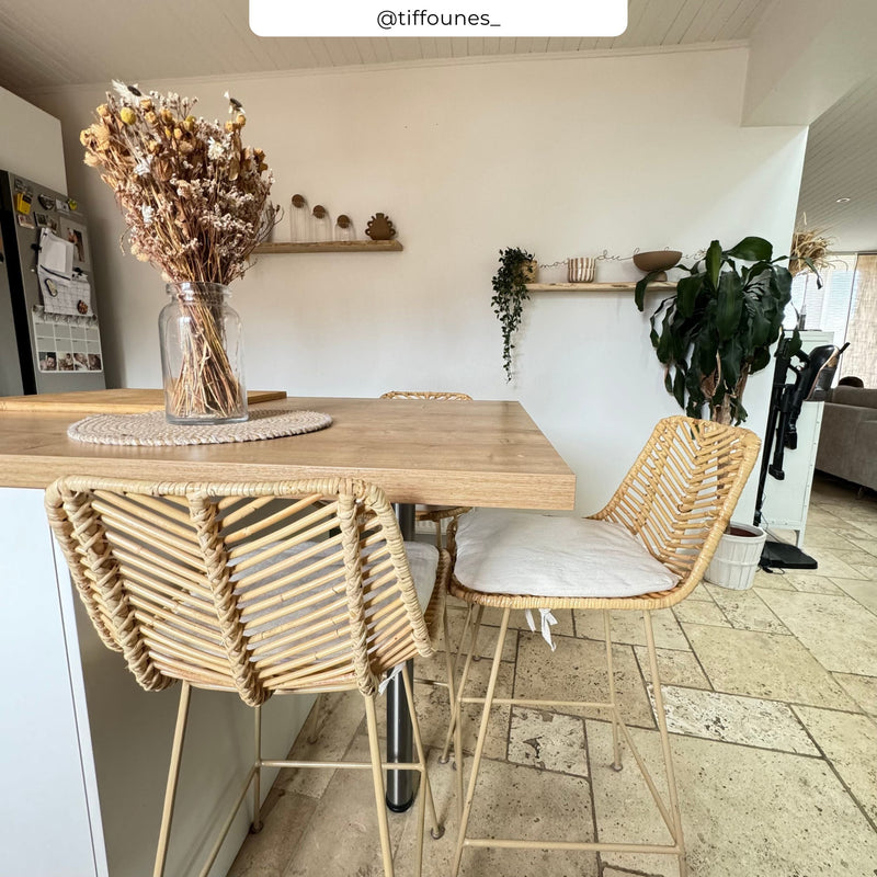 Set of 2 Tamara Bar Stools - Beige