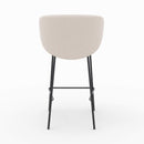 Chaise pour îlot central Victoria en tissu beige 68 cm (lot de 2)