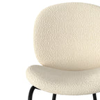 Iris - Lot De 2 Chaises Pour Îlot Central En Tissu Bouclé Beige