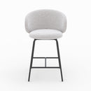 Chaise pour îlot central Cécilia en tissu gris clair 68 cm (lot de 2)