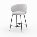 Chaise pour îlot central Cécilia en tissu gris clair 68 cm (lot de 2)