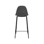 Henrik - Lot De 2 Chaises Pour Îlot Central En Tissu Gris Foncé