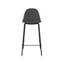 Chaise pour îlot central Henrik en tissu gris foncé 65,5 cm (lot de 2)