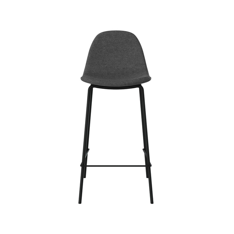 Chaise pour îlot central Henrik en tissu gris foncé 65,5 cm (lot de 2)